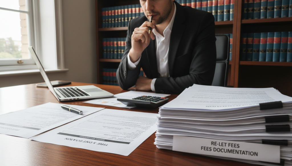 re-let fees documentation evidence
