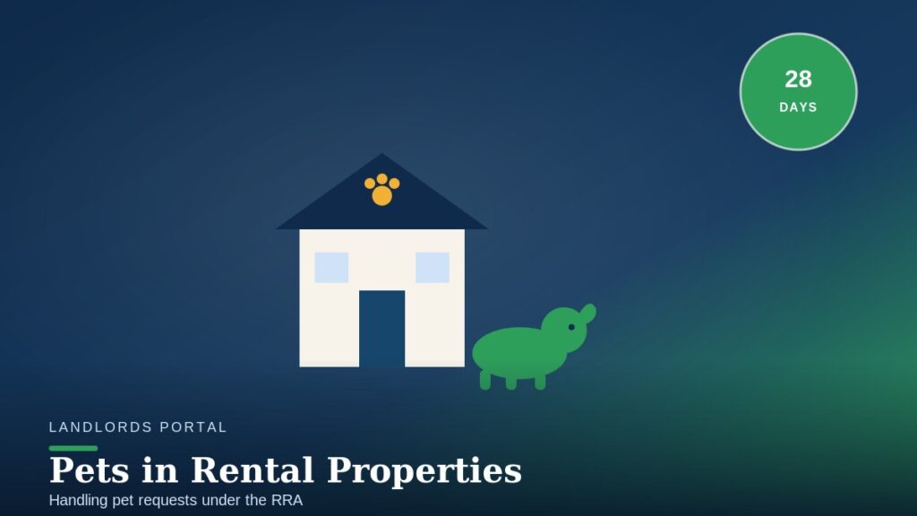 Pets in rental properties under the Renters' Rights Act — how landlords handle pet requests in 2026