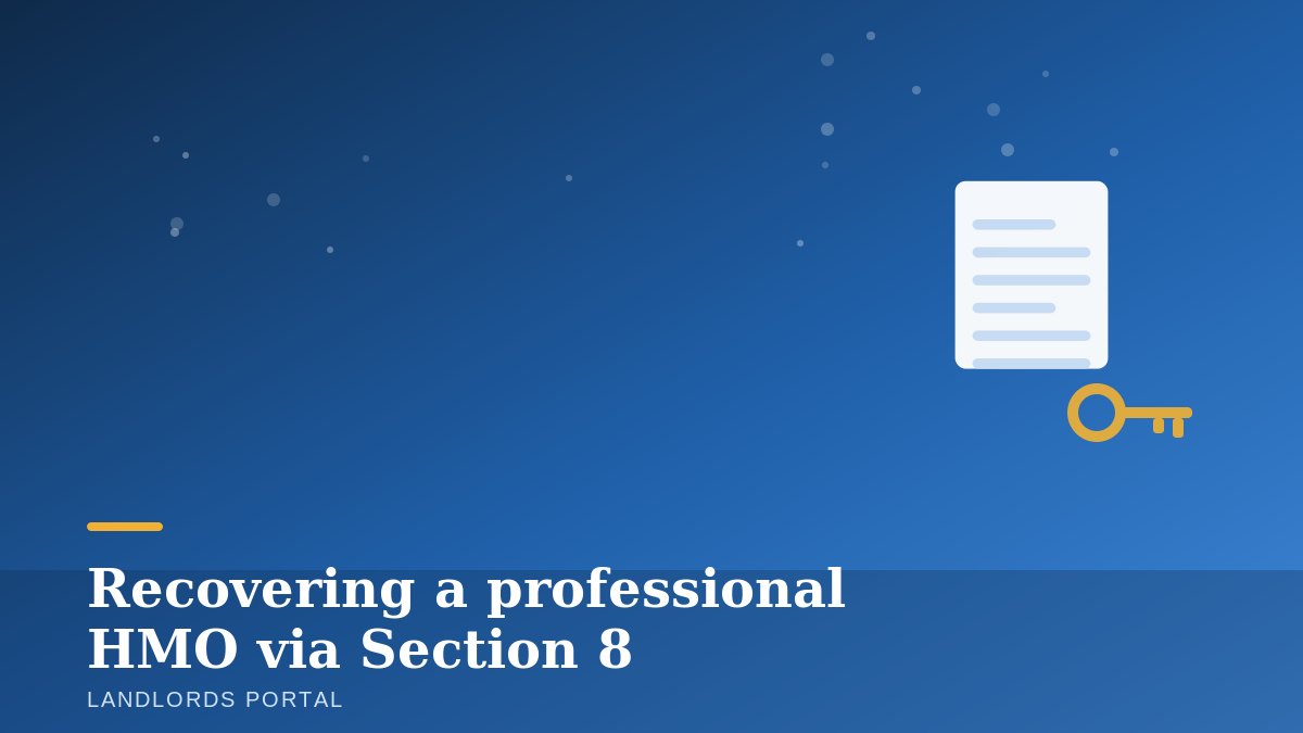 How a professional HMO landlord can recover possession under the Renters' Rights Act using Section 8 grounds