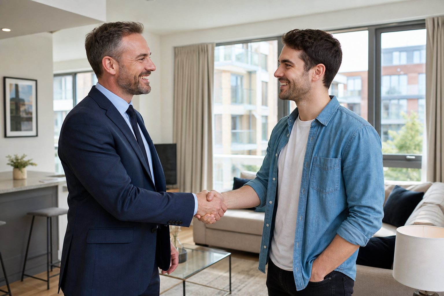 Landlord and tenant resolving a dispute through the new Landlord Ombudsman scheme