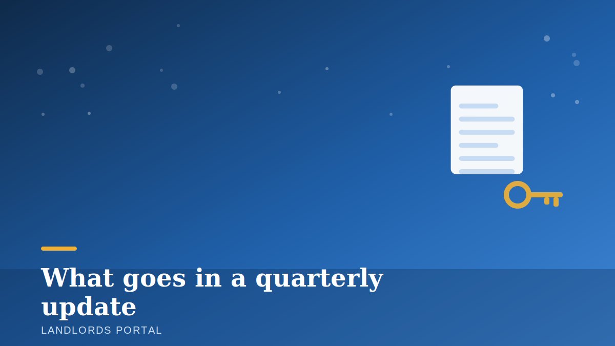 What goes into an MTD quarterly update for a UK rental property