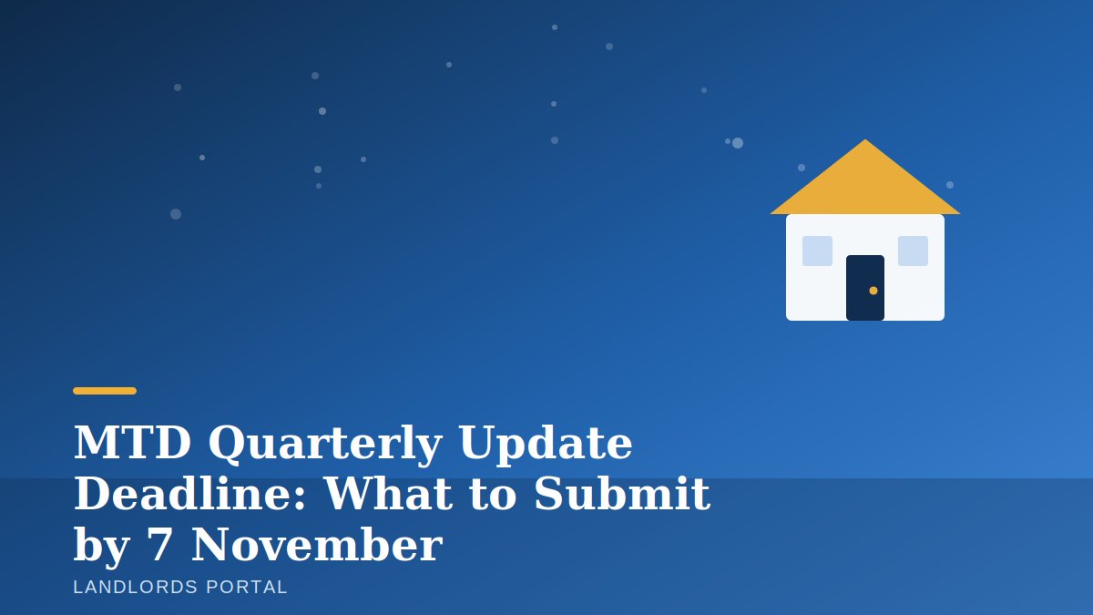 UK landlord preparing an MTD quarterly update before the deadline