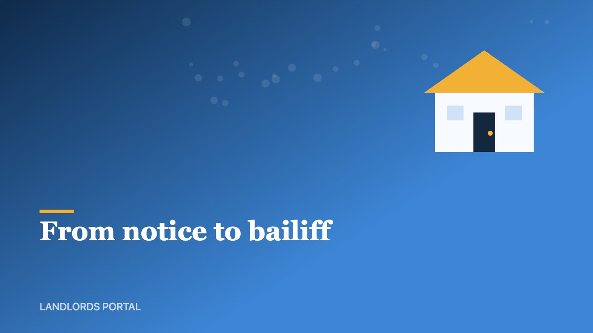 The Section 8 court process from notice to bailiff for UK landlords