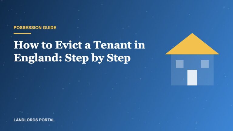 How to evict a tenant in England step by step illustration