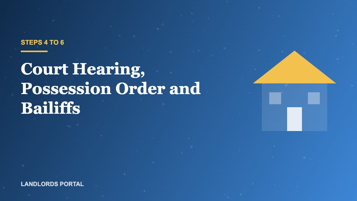 County court possession claim and bailiff timeline for evicting a tenant