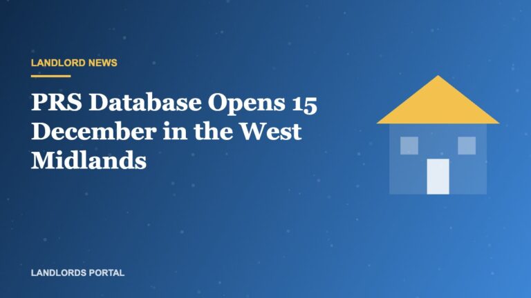 PRS Database opens 15 December 2026 in the West Midlands