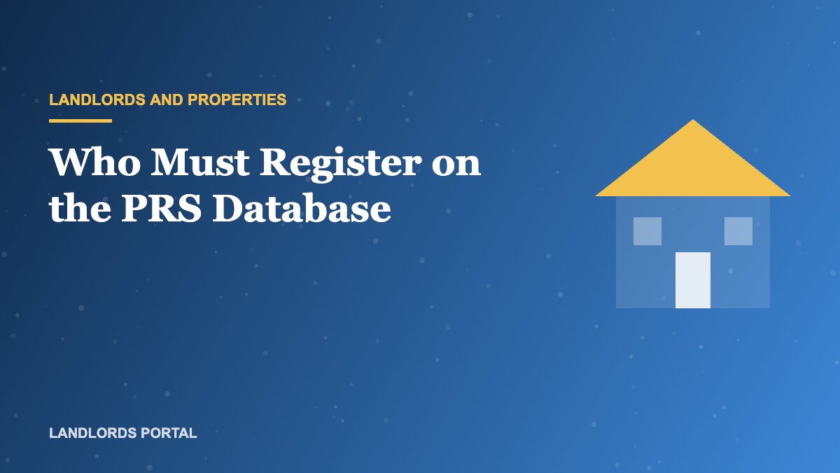 UK landlord preparing to register a rental property on the PRS Database
